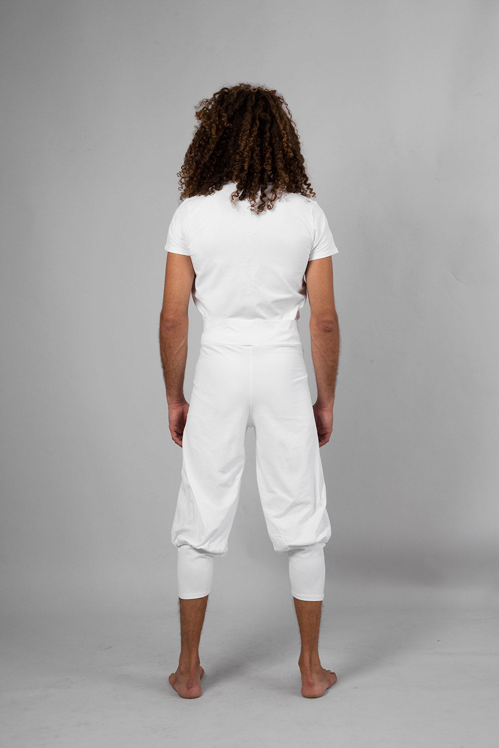 Sadhak men's yoga short - White-Breath of Fire-2