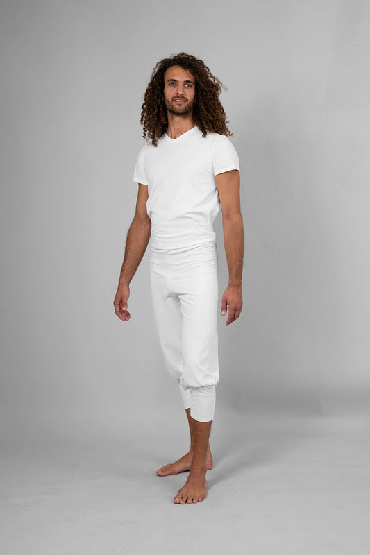 Sadhak men's yoga short - White-Breath of Fire-1