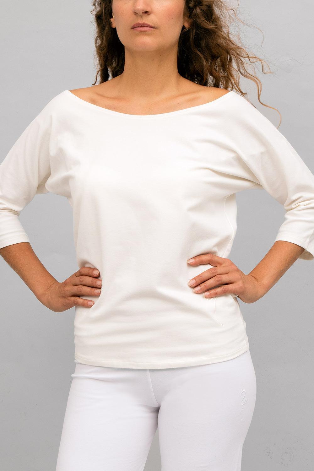 Siri yoga shirt - Ivory-Breath of Fire-3