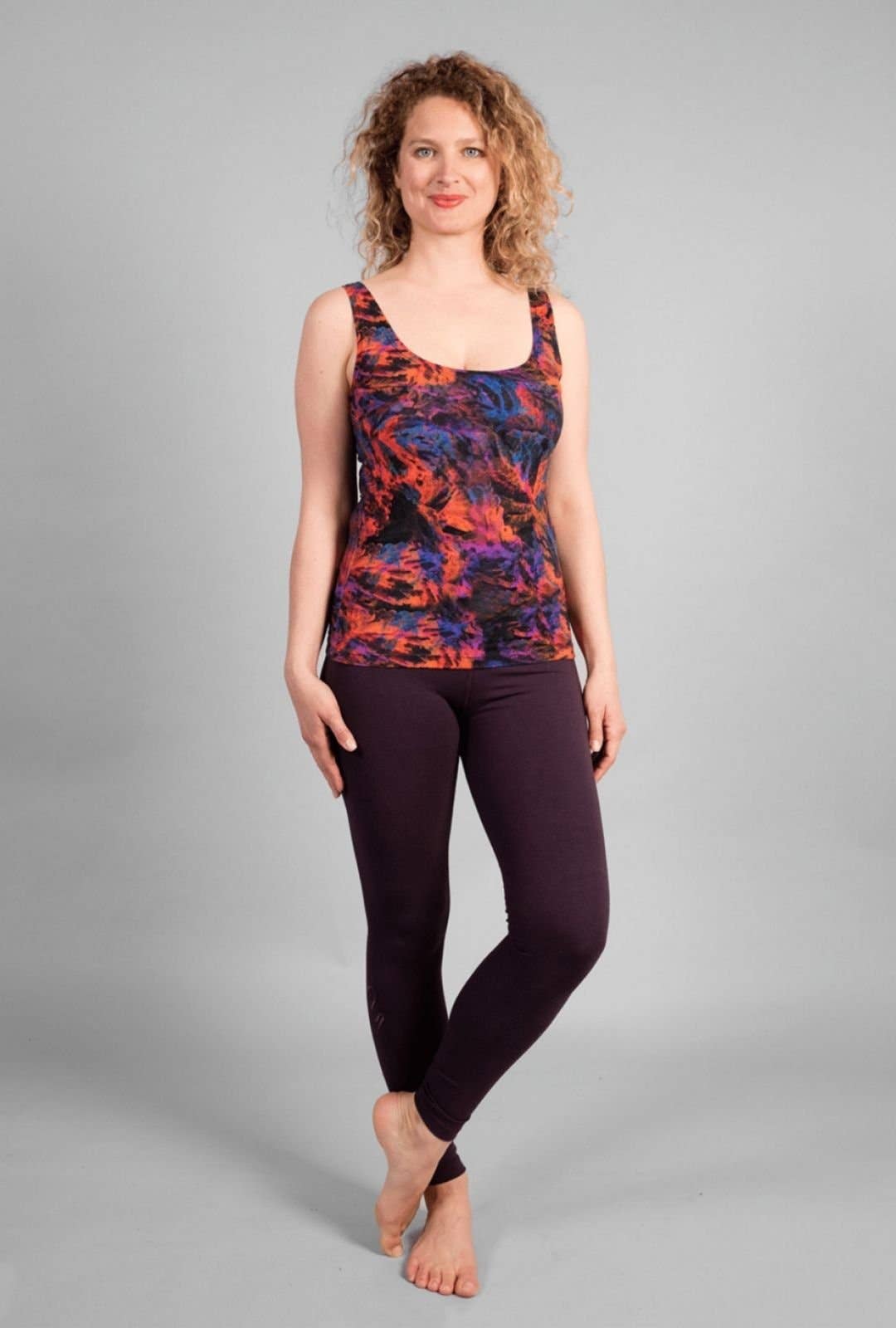 Sohang Women's Yoga Top - Print Magic Earth-Breath of Fire-2