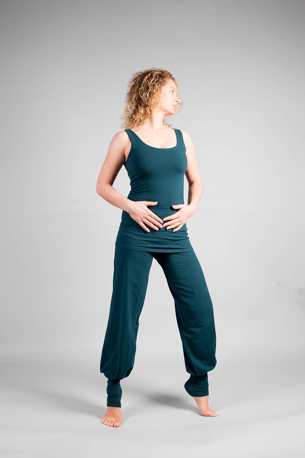 Sohang yoga pants - Deep Green-Breath of Fire-5