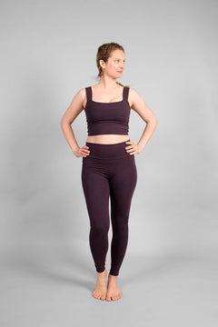Vega Women's Yoga Leggings - Dark purple-Breath of Fire-3