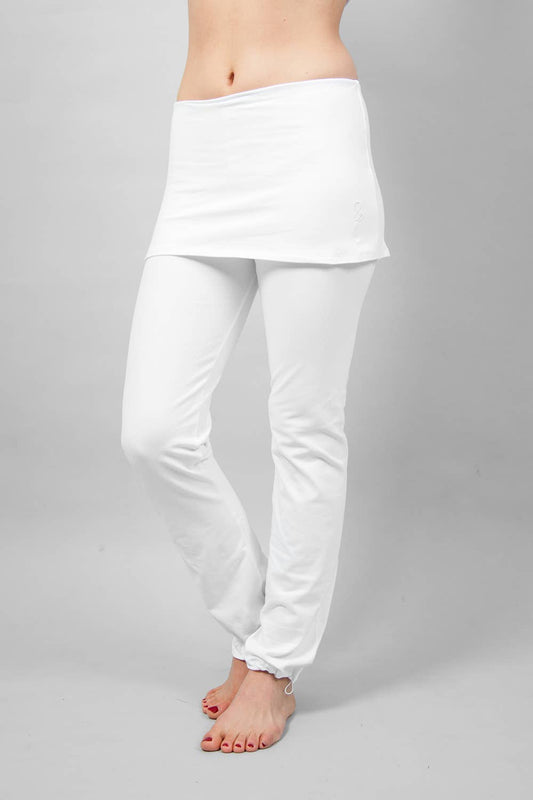 white yamala yoga pants breath of fire organic cotton