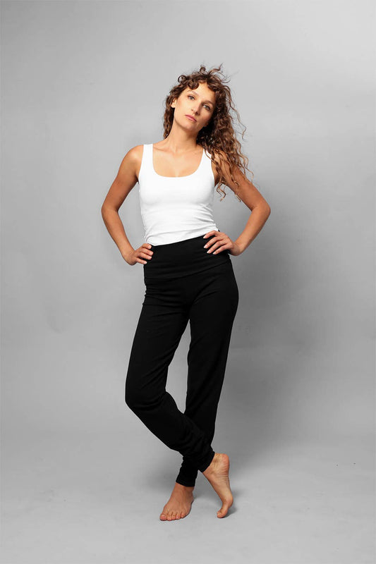 breath of fire wide yoga leggings color black front view