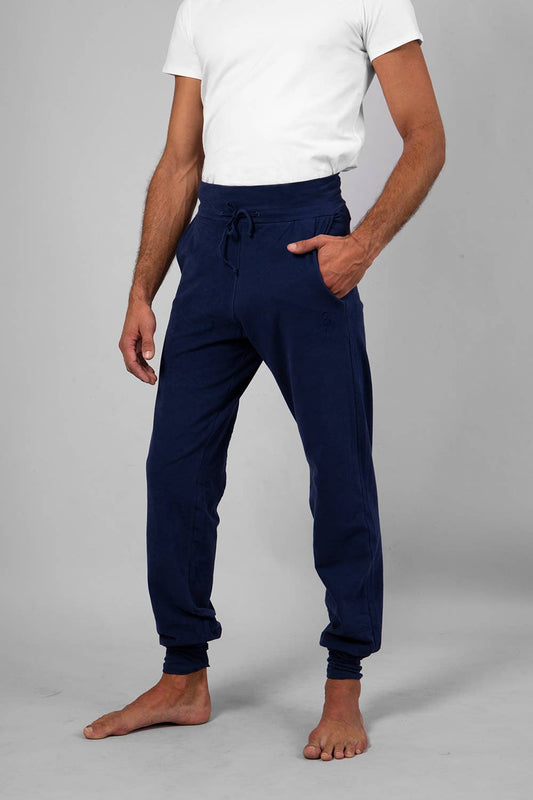 breath of fire Mahan men's yoga pants color atlantic blue front picture