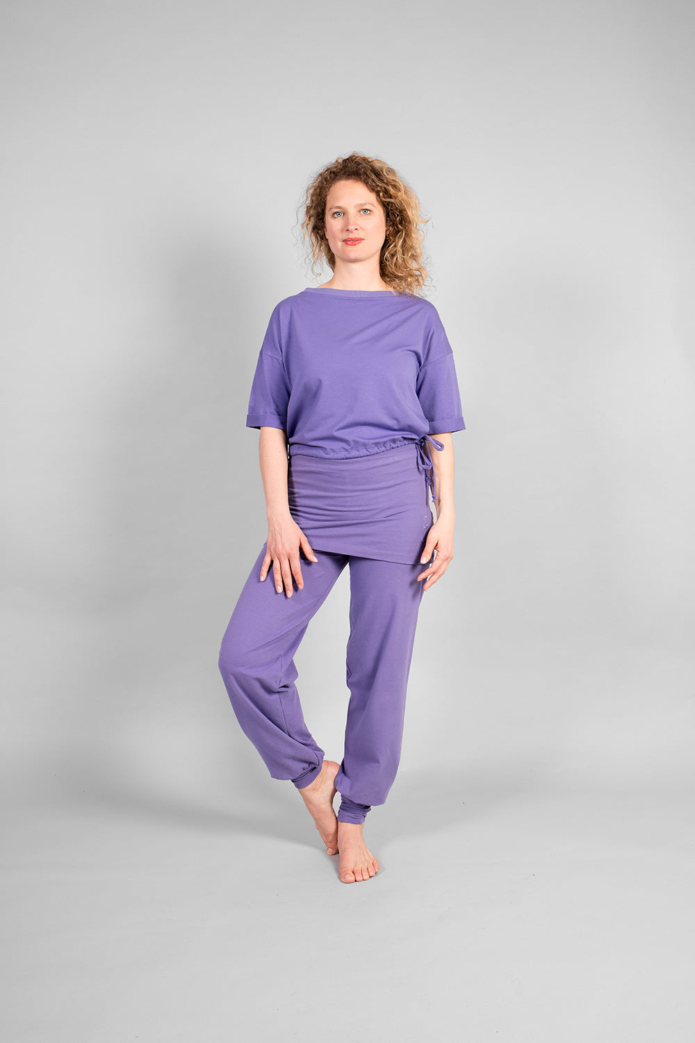 Lilii Women's Loose Fit Pants, Dark purple