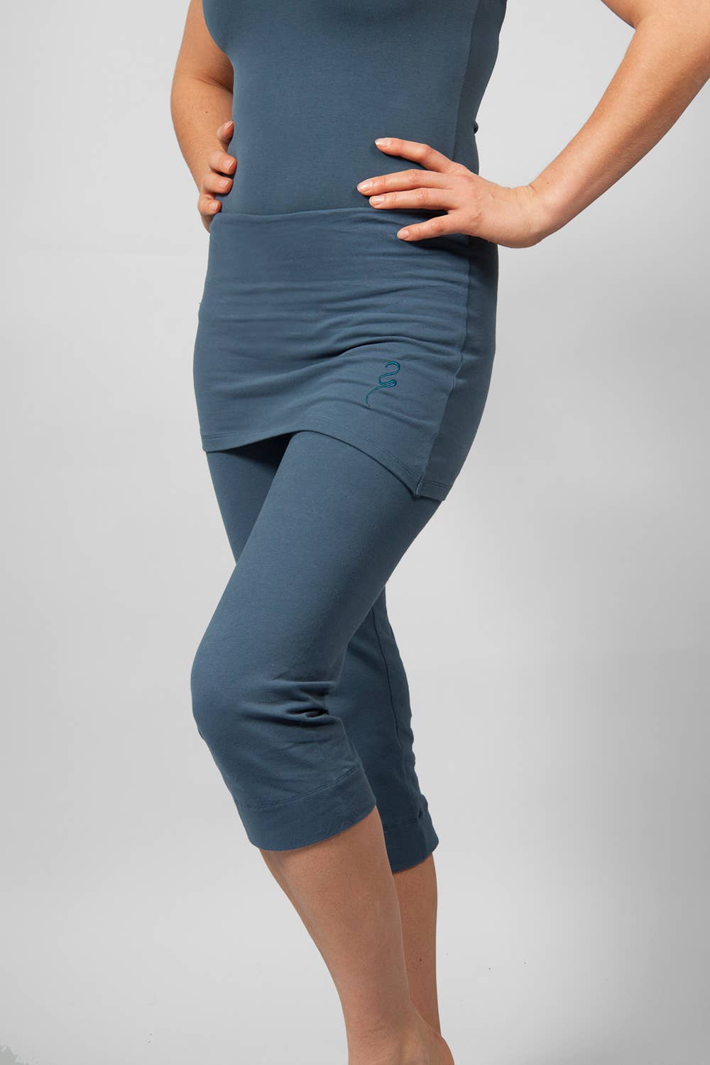 Pantalon de yoga Inderjit 3/4 - Indigo