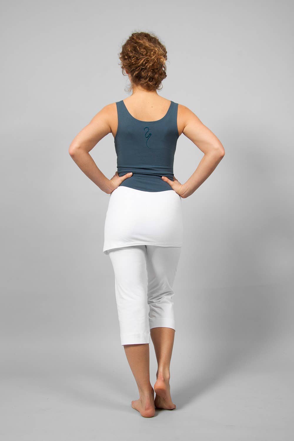 Pantalon de yoga Inderjit 3/4 - Blanc